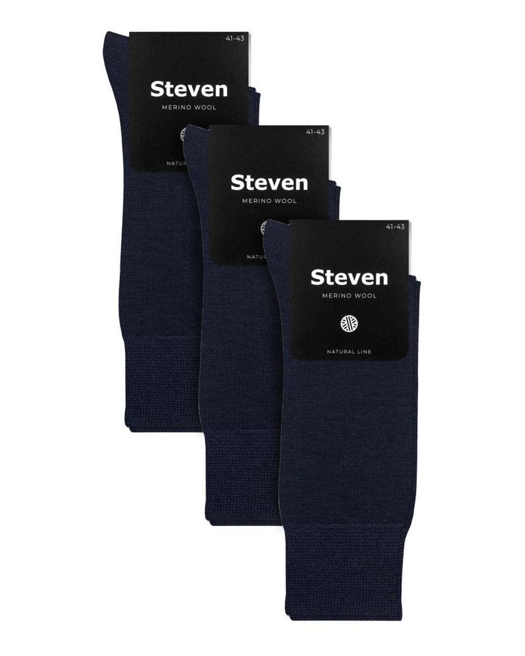 Steve Madden Blue 3 Pairs Multipack Original Merino Wool Socks for men