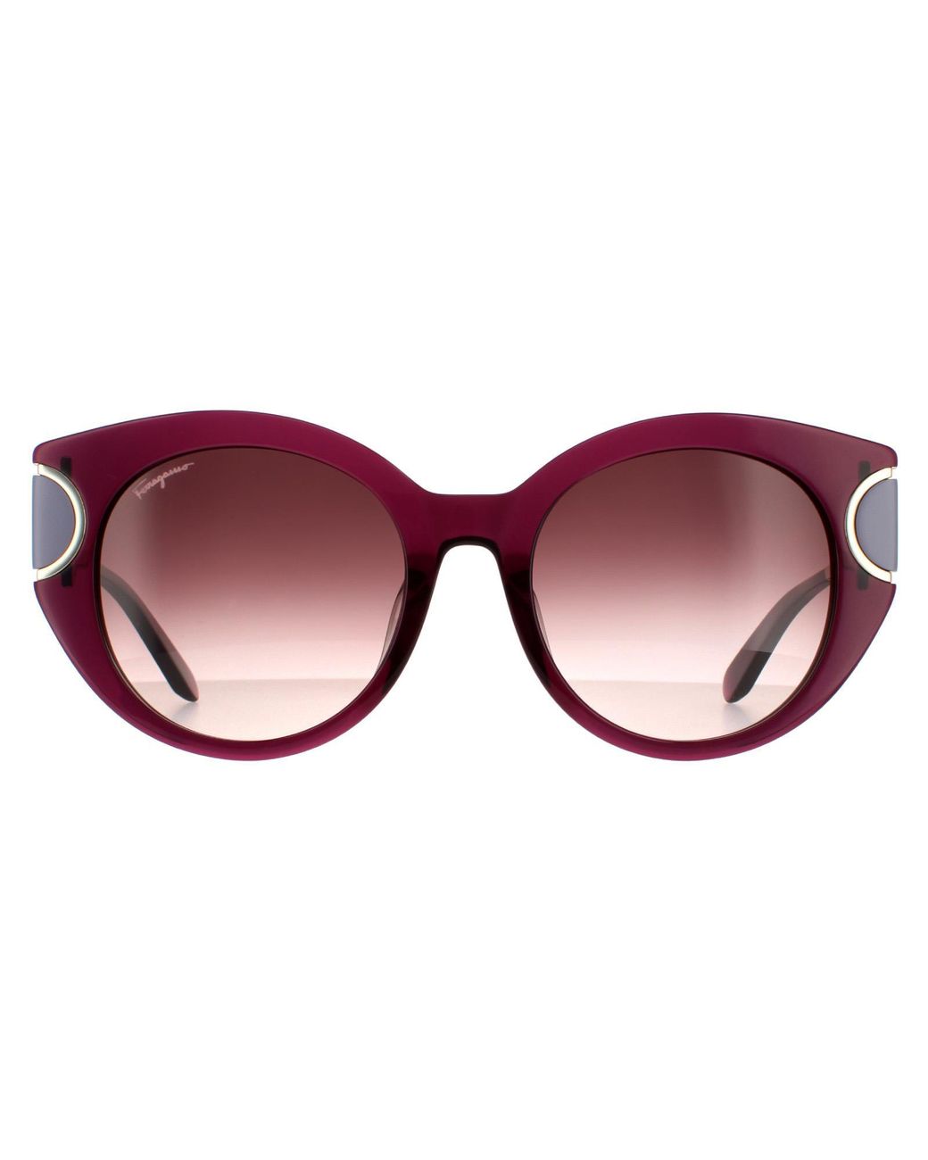 Ferragamo Brown Cat Eye Wine Gradient 90041091