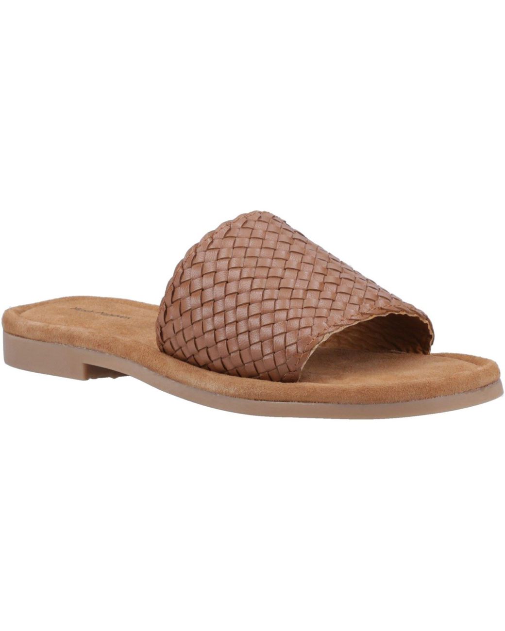 Hush Puppies Brown Hetty Slide Leather Sandals