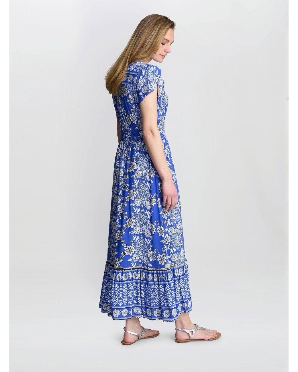 Gina Bacconi Blue Gabi Button Down Dress