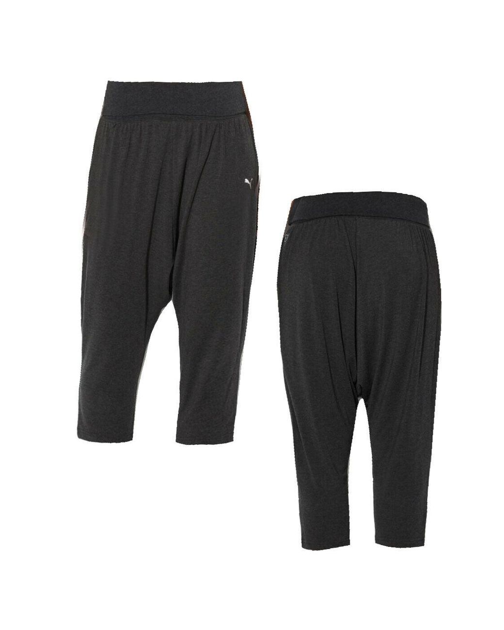PUMA Black Drapey Charcoal 3/4 Dance Joggers