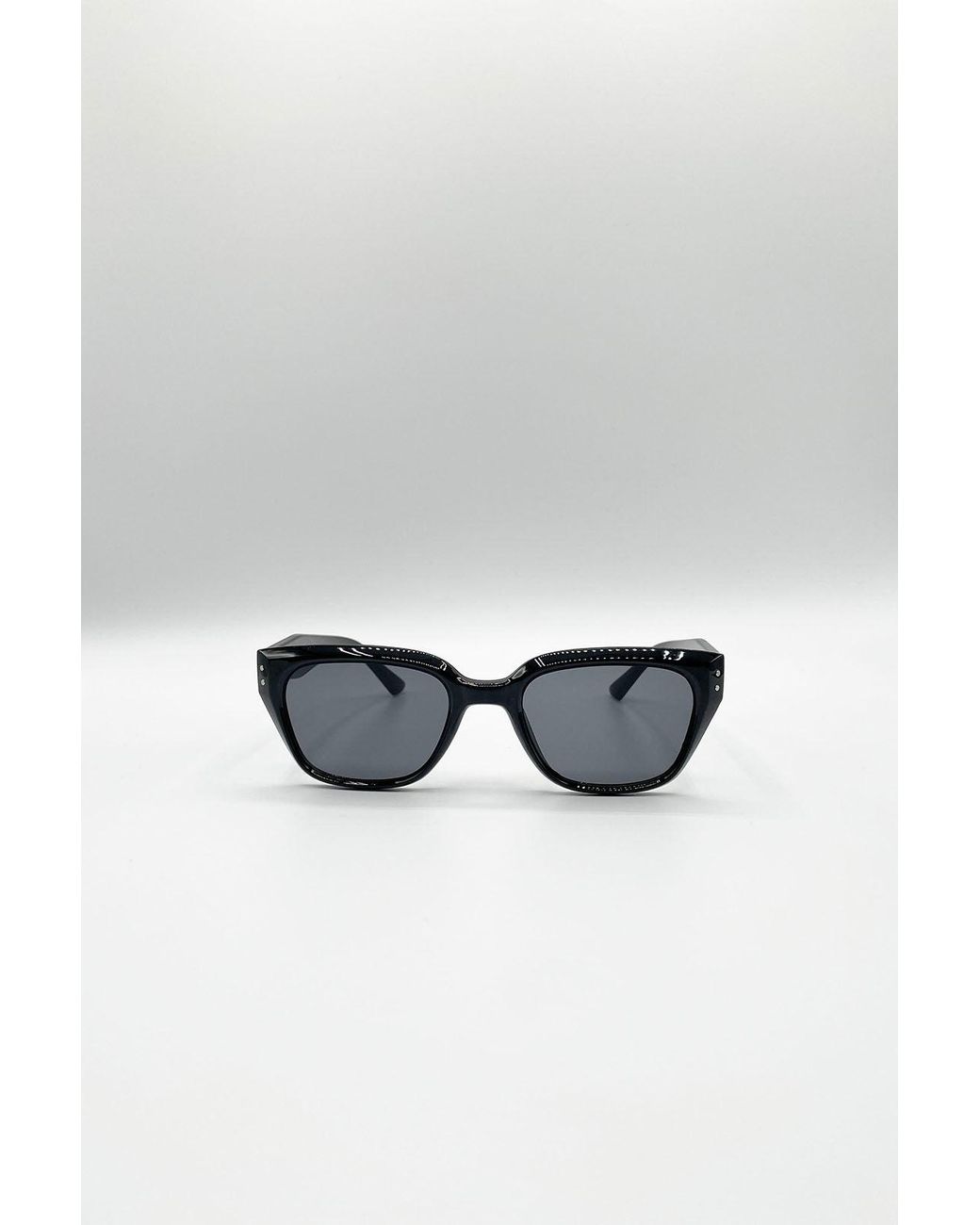 SVNX Gray Classic Square Cat Eye Sunglasses