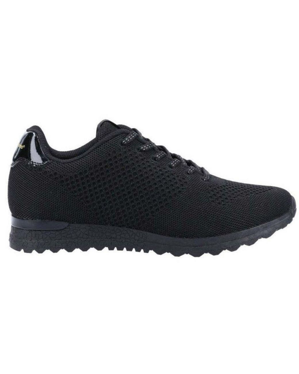 Hush Puppies Black Ladies Katrina Trainers
