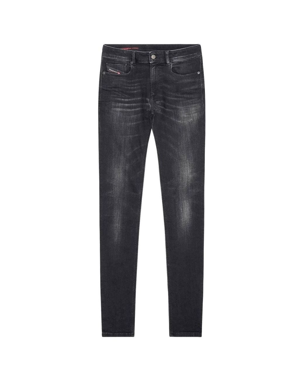 DIESEL Blue Sleenker Destroyed Reinforced Denim Skinny Jeans Cotton for men
