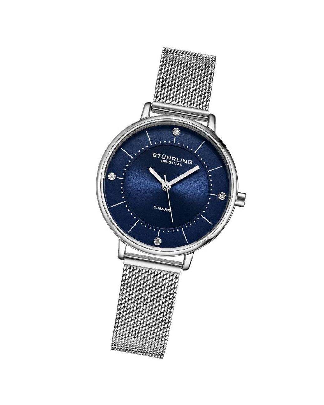 Stuhrling Blue And Almasi Quartz 34Mm