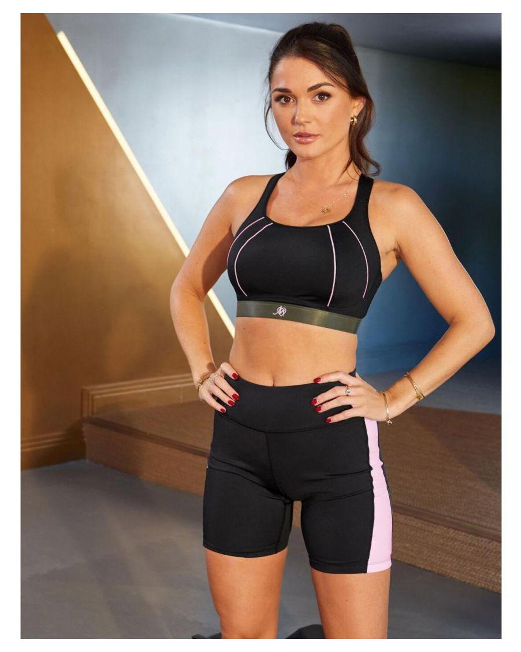 Pour Moi Black Energy Colour Block Cycling Short