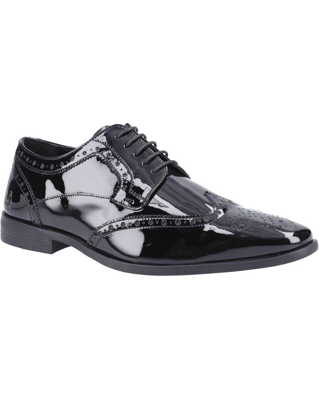 Hush Puppies Black Elliot Leather Brogues Shoes for men