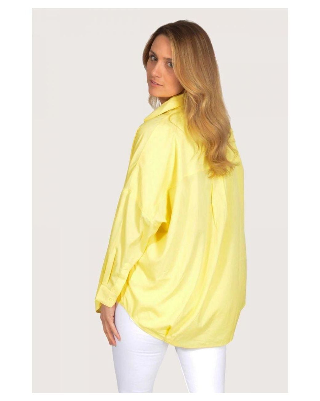 French Connection Yellow Open Collar Henley Shirt