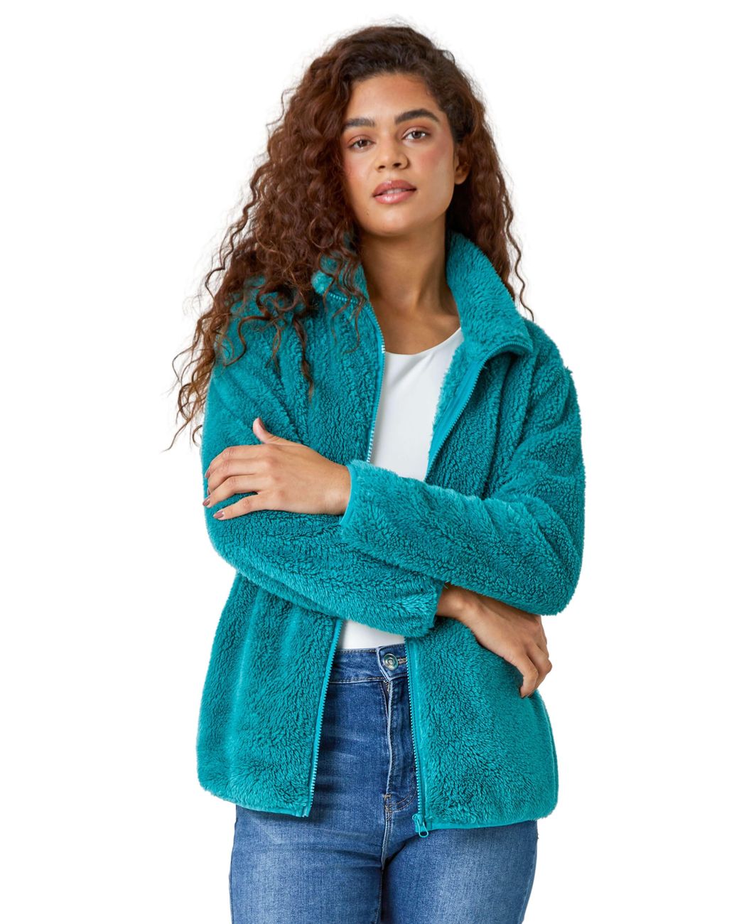Roman Blue Soft Sherpa Fleece Jacket