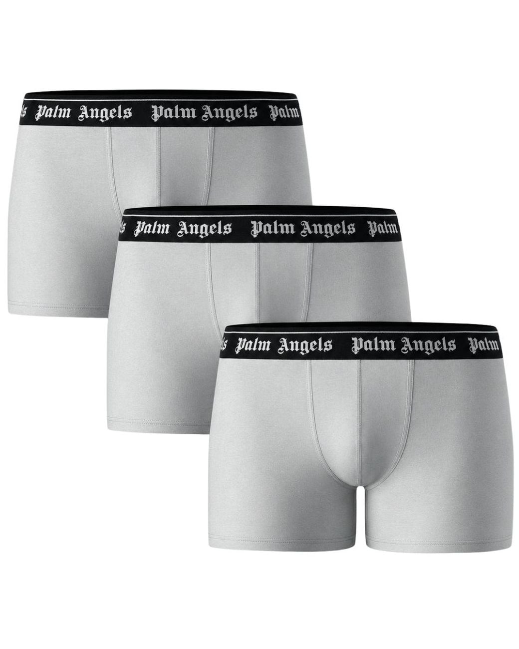 Palm Angels Gray Tri-Pack Classic Logo Boxer Shorts for men