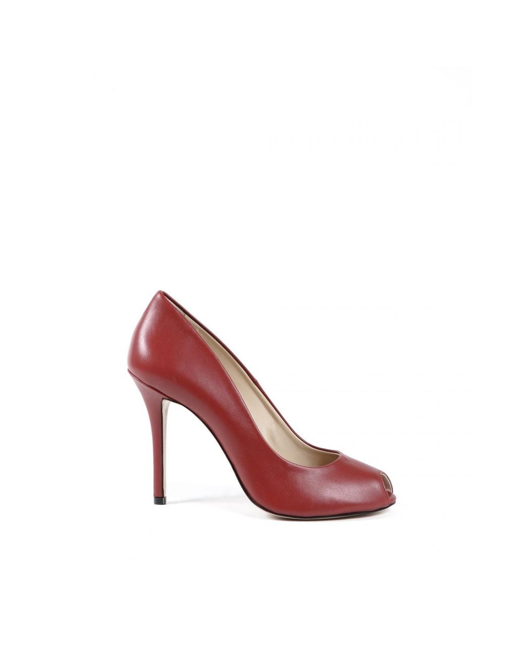 Versace 19.69 Abbigliamento Sportivo Pink 19V69 Pump Open Toe 303 Vitello Rosso Leather