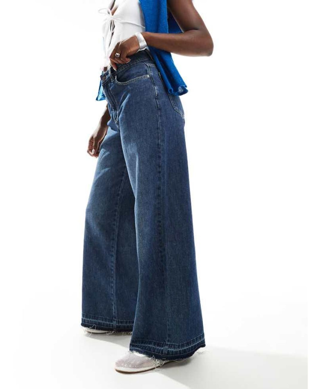 Cotton On Blue Relaxed Wide Leg Jeans