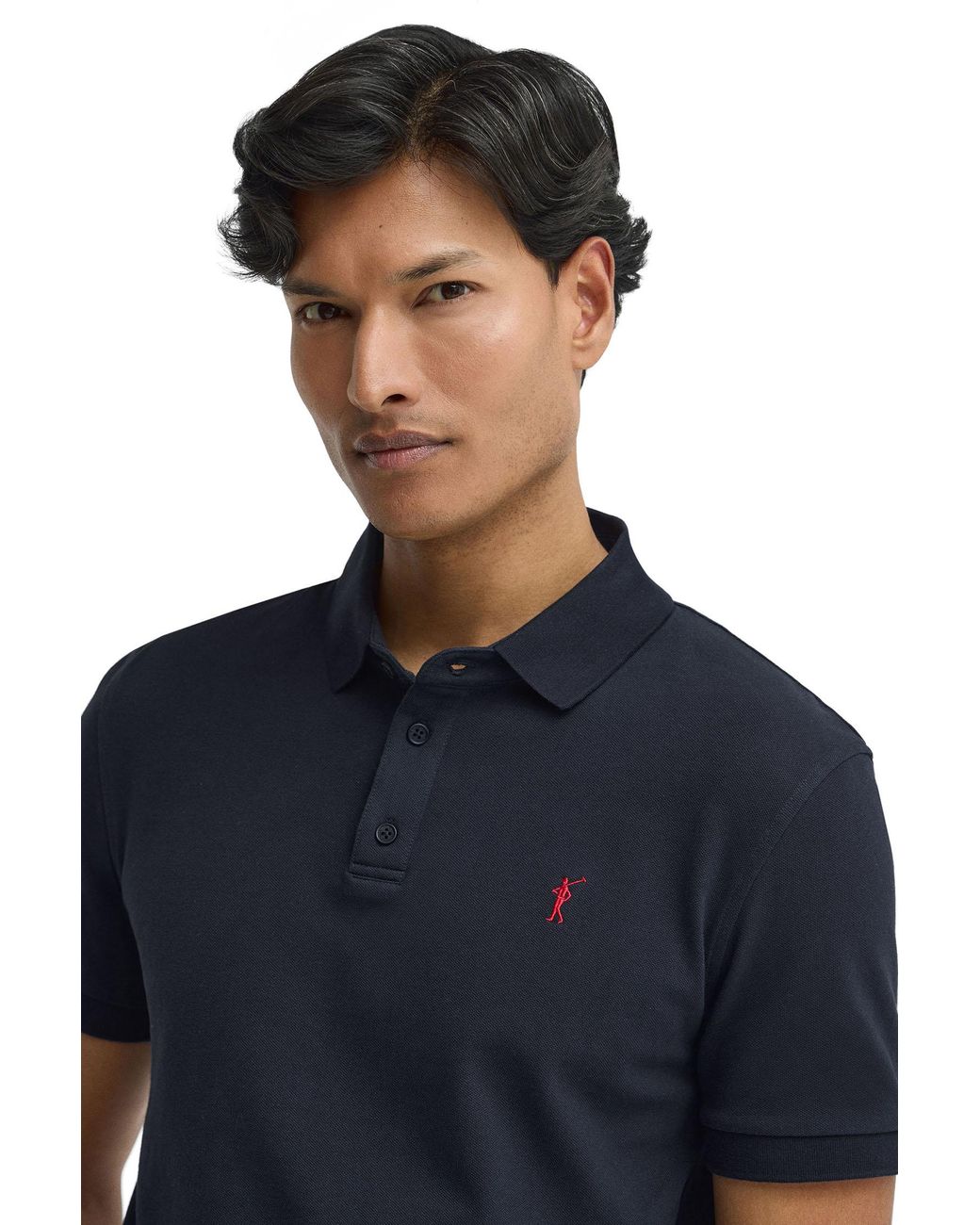 POLO CLUB Blue Slim Fit Polo-Shirt-S-S6 for men