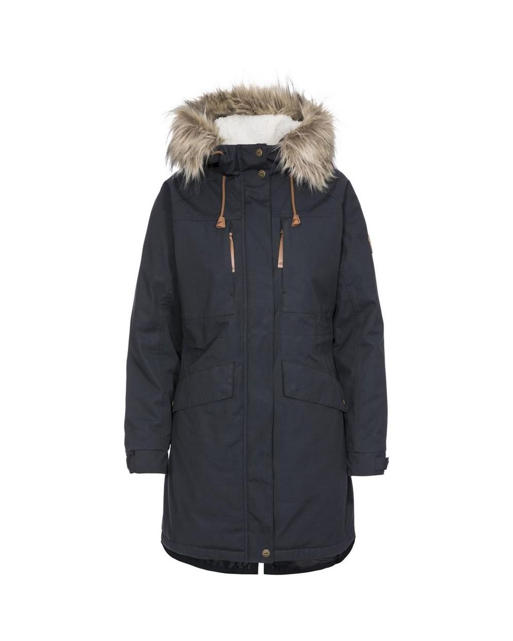 Trespass Blue Ladies Faithful Waterproof Jacket (Dark)