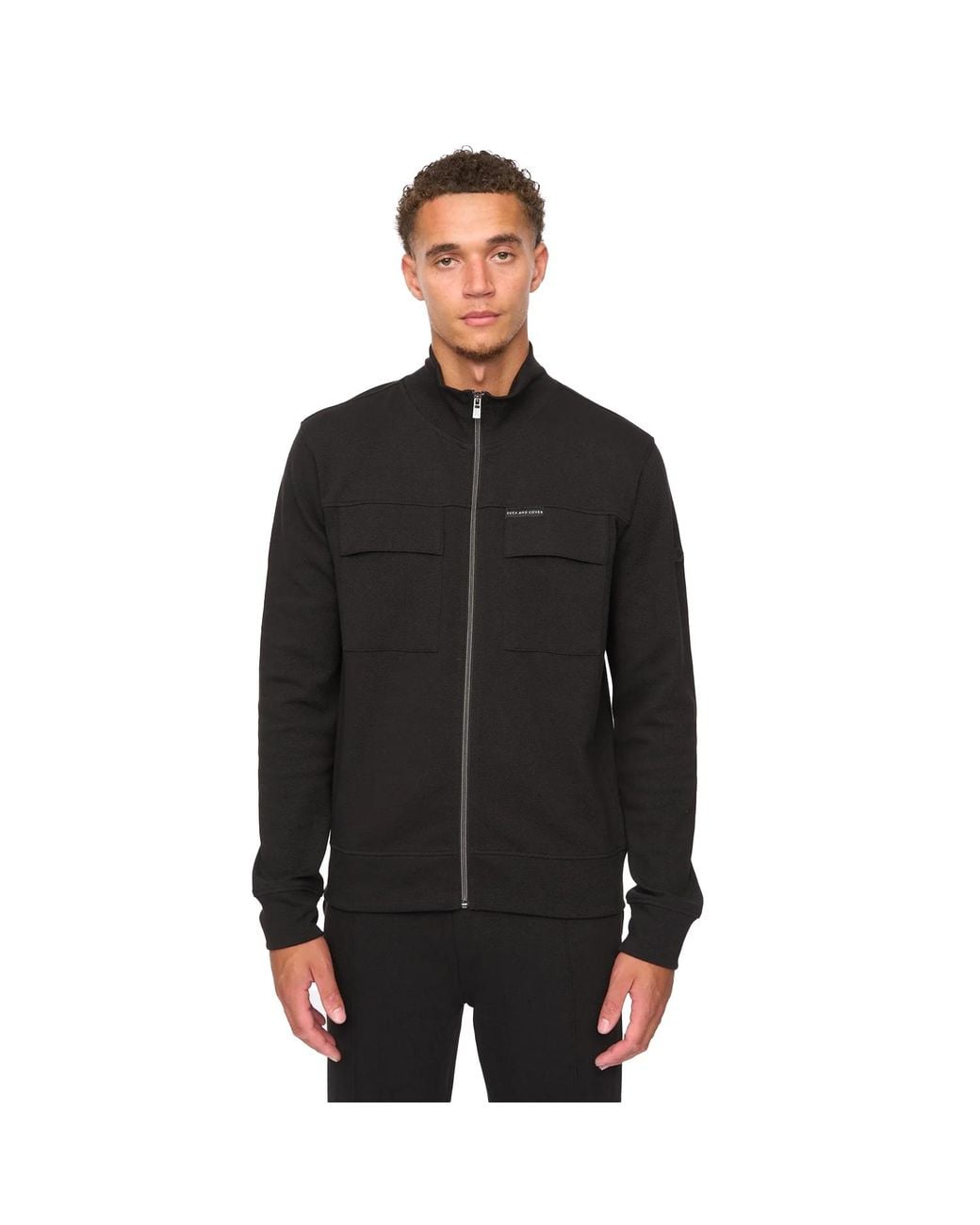 Duck and Cover Black Tames Full Zip Jacket for men