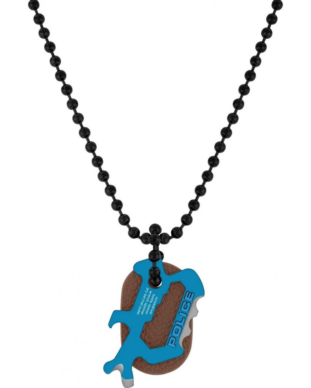 Police Blue Pj26566Psbl.02 Necklace for men