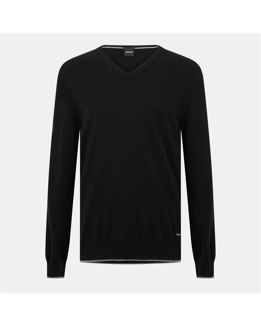 Boss Black Ettore V-Neck Long Sleeve Sweater for men