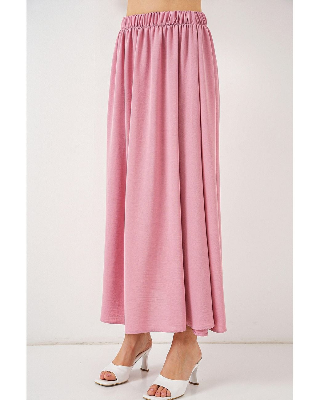 Bigdart Pink Maxi Skirt With Elastic Waist