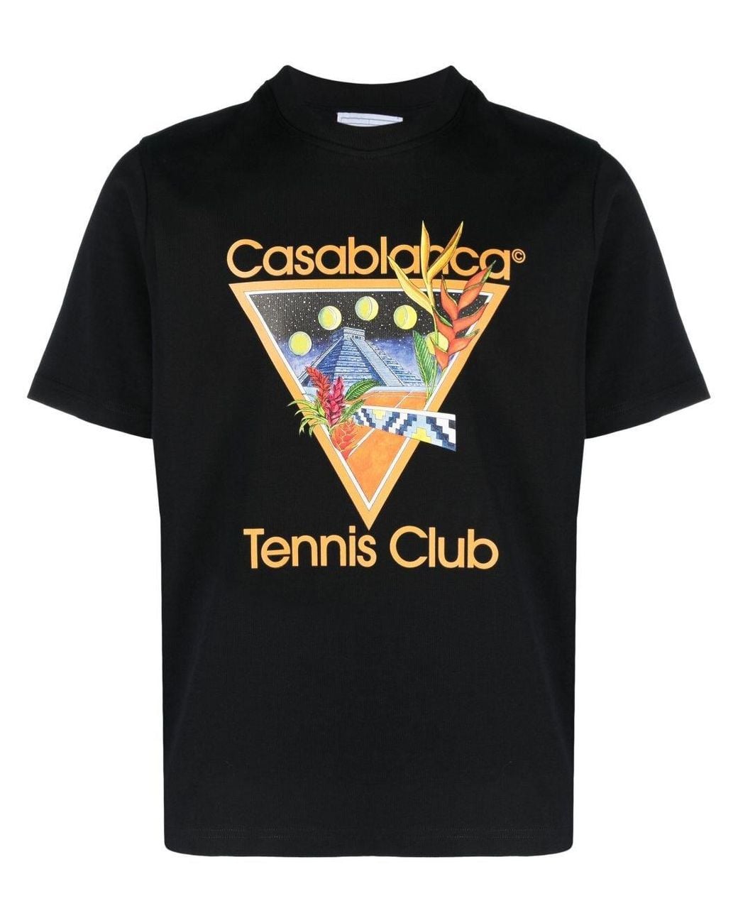 Casablanca Black Tennis Club Icon T-shirt for men