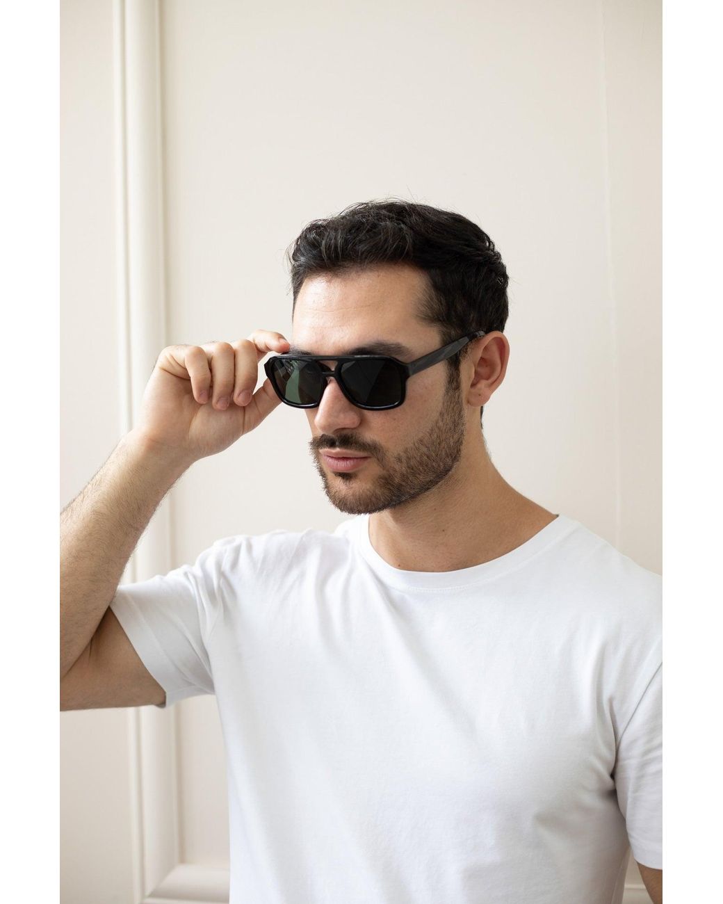 SVNX Green Navigator Retro Style Plastic Frame Sunglasses