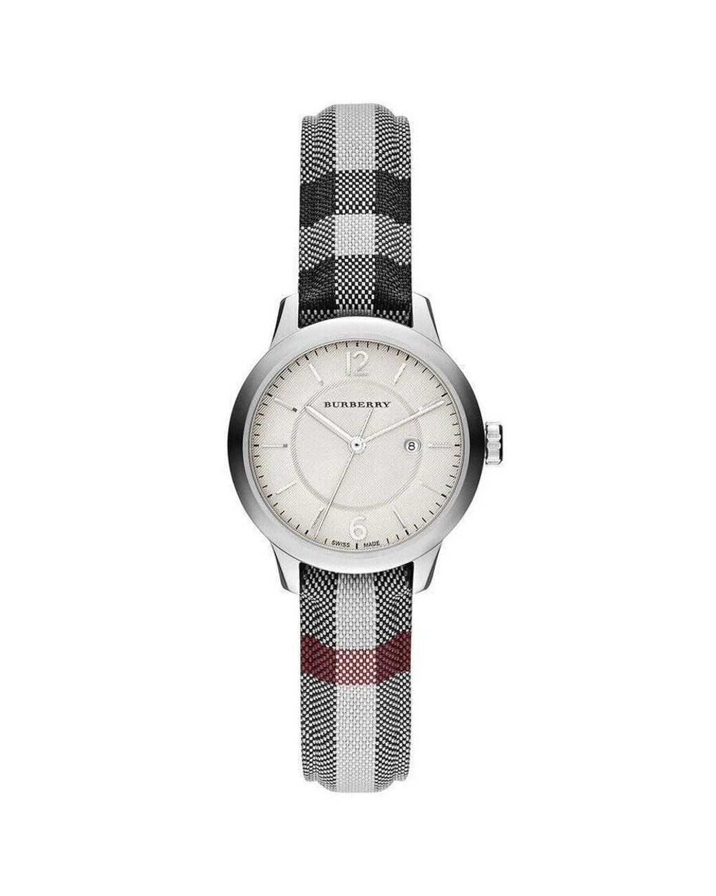 Burberry White Bu10103 Classic Round 32Mm Watch