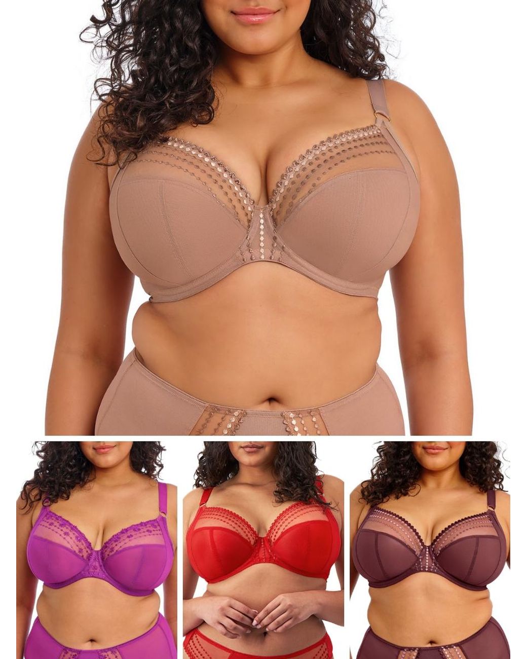 Elomi Red Matilda Plunge Side Support Bra