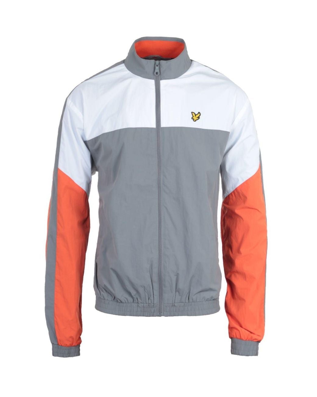 Lyle & Scott Blue Mid Marl Multi Panel Zip Through Track Jacket for men