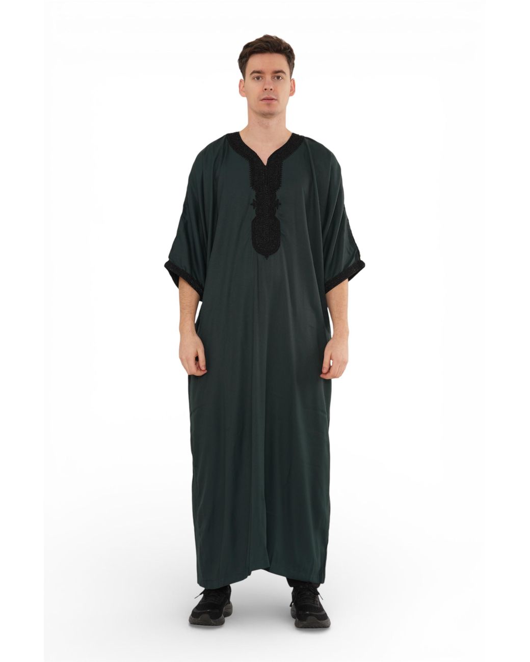 Thope Robe Thobez Moroccan Thobe Jubba Robe Eid Djellaba Gandoura in Black for Men ...