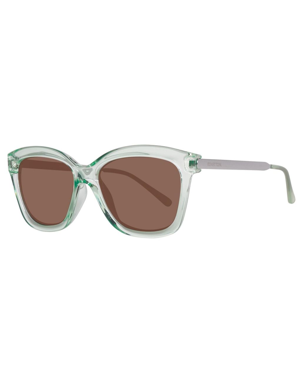Benetton White Green Resin Sunglasses