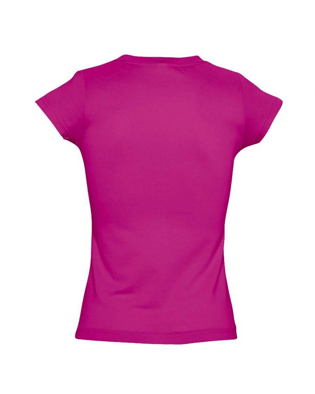 Sol's Purple Ladies Moon V Neck Short Sleeve T-Shirt Cotton