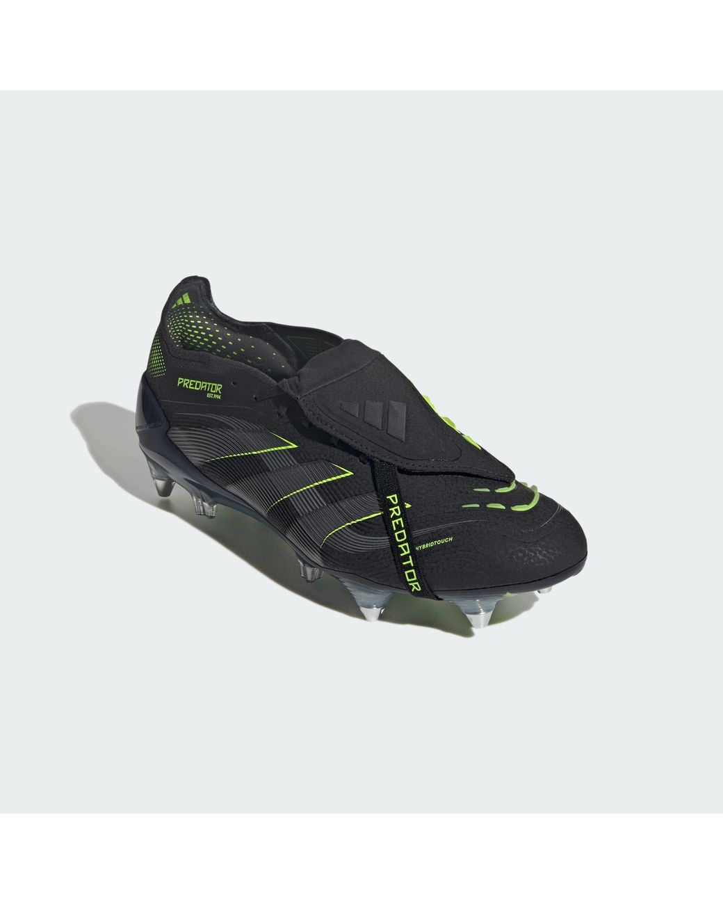 Adidas Originals Black Predator Elite Fold-Over Tongue Soft Ground Boots