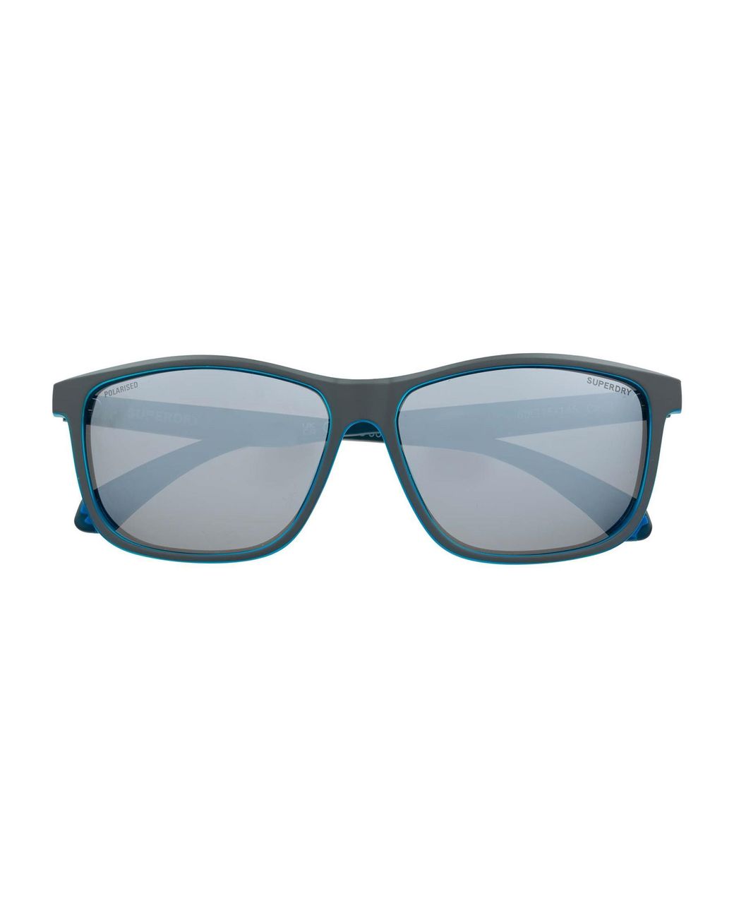 Superdry Blue Rectangle Matte Mirror Polarized Sds-5014 for men