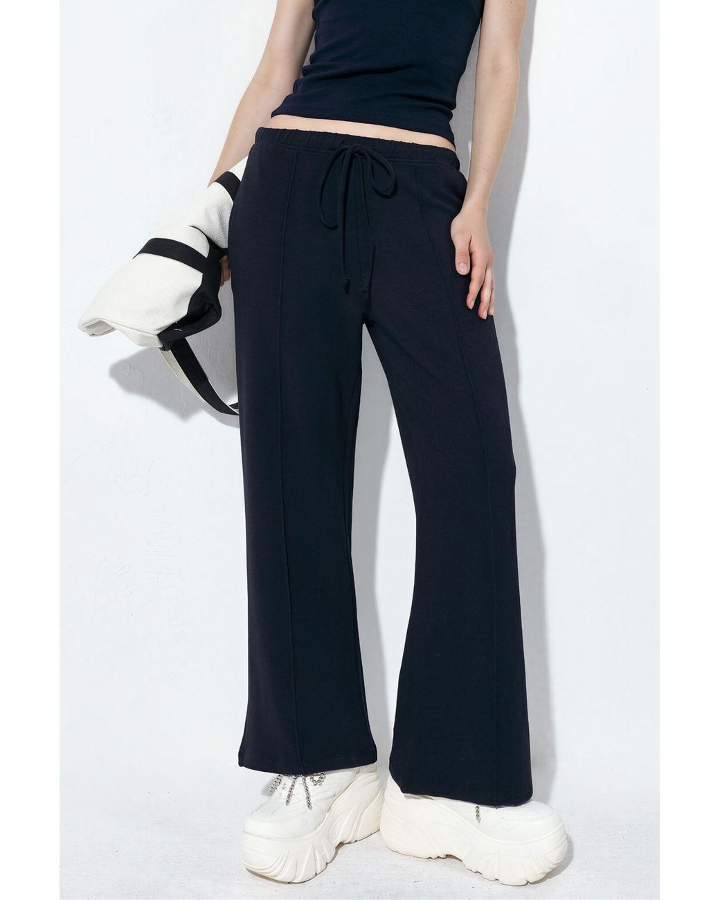 Busem Blue Flare-Leg Jersey Joggers