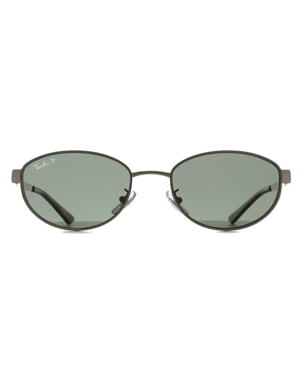 Ray-Ban Brown Oval Arista Dark Polarized Rb3774D Metal