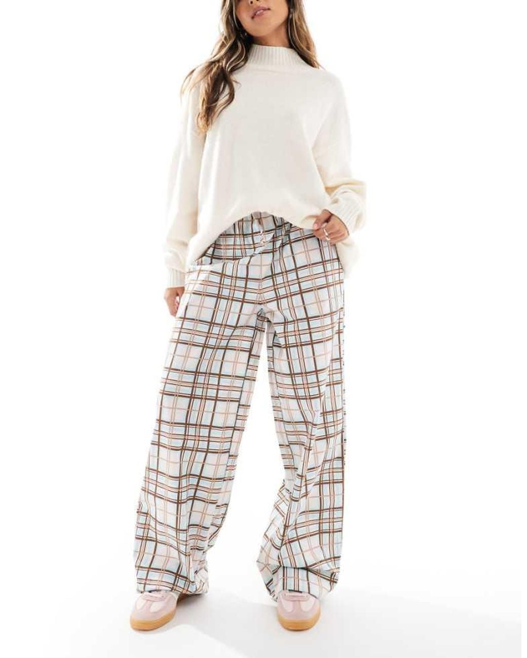ONLY White Pull On Wide Leg Trouser