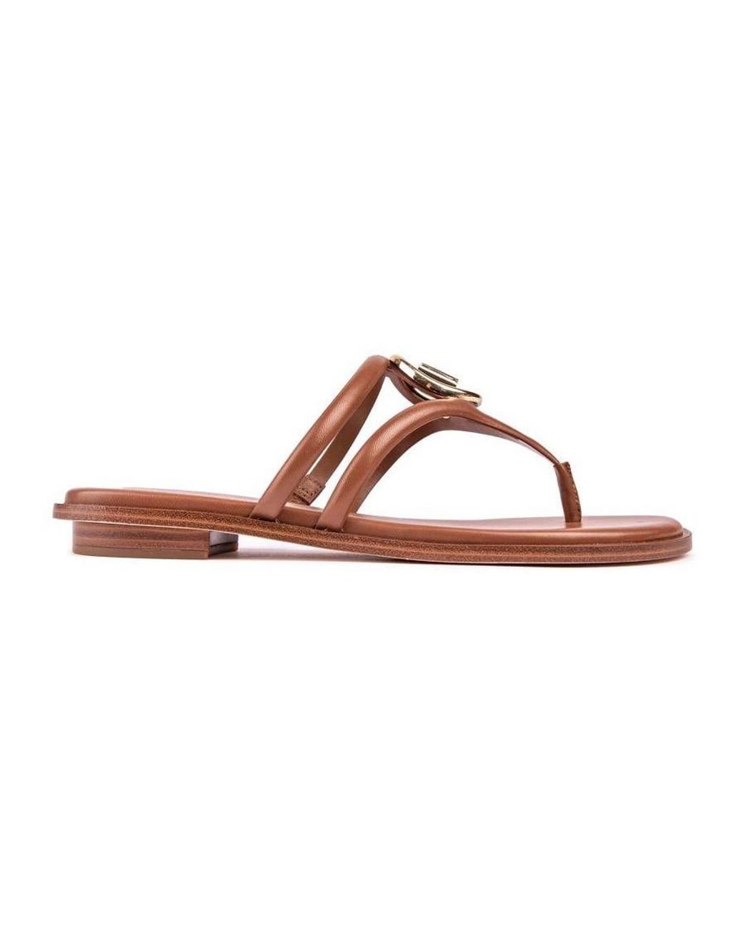 Michael kors leather flip on sale flops