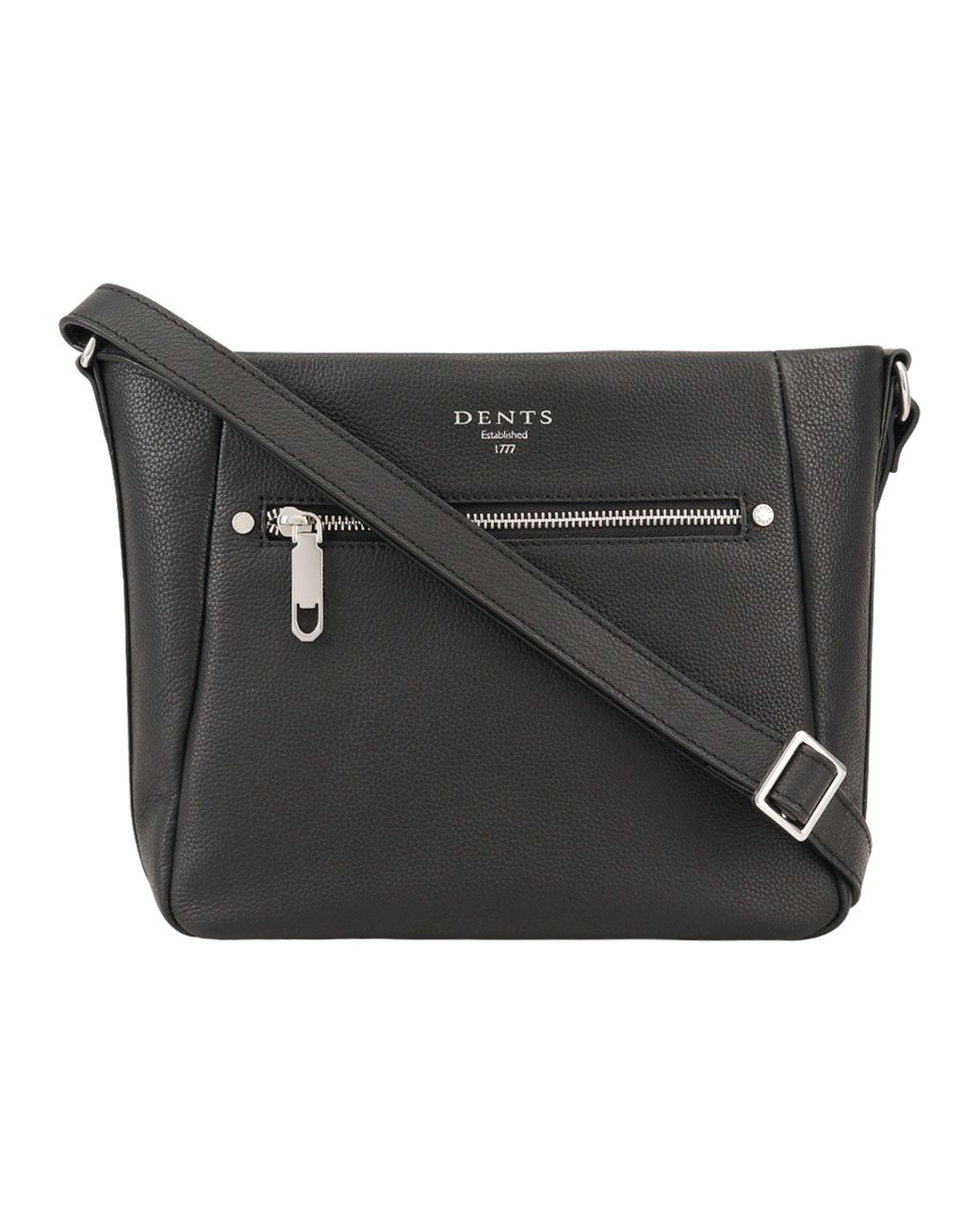 Dents Black Chester Leather Handbag