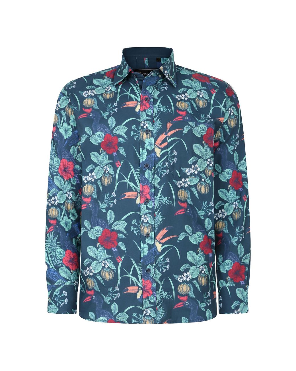 KAM Jeanswear Blue Kam Printed Big & Tall Cotton Check Shirt for men