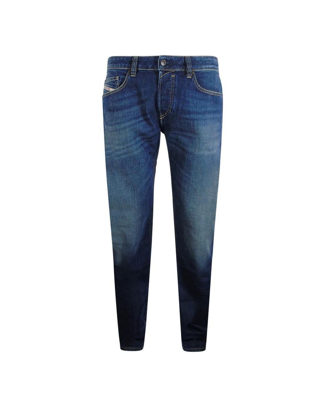 DIESEL Blue Safado-X Dark Denim Jeans Cotton for men