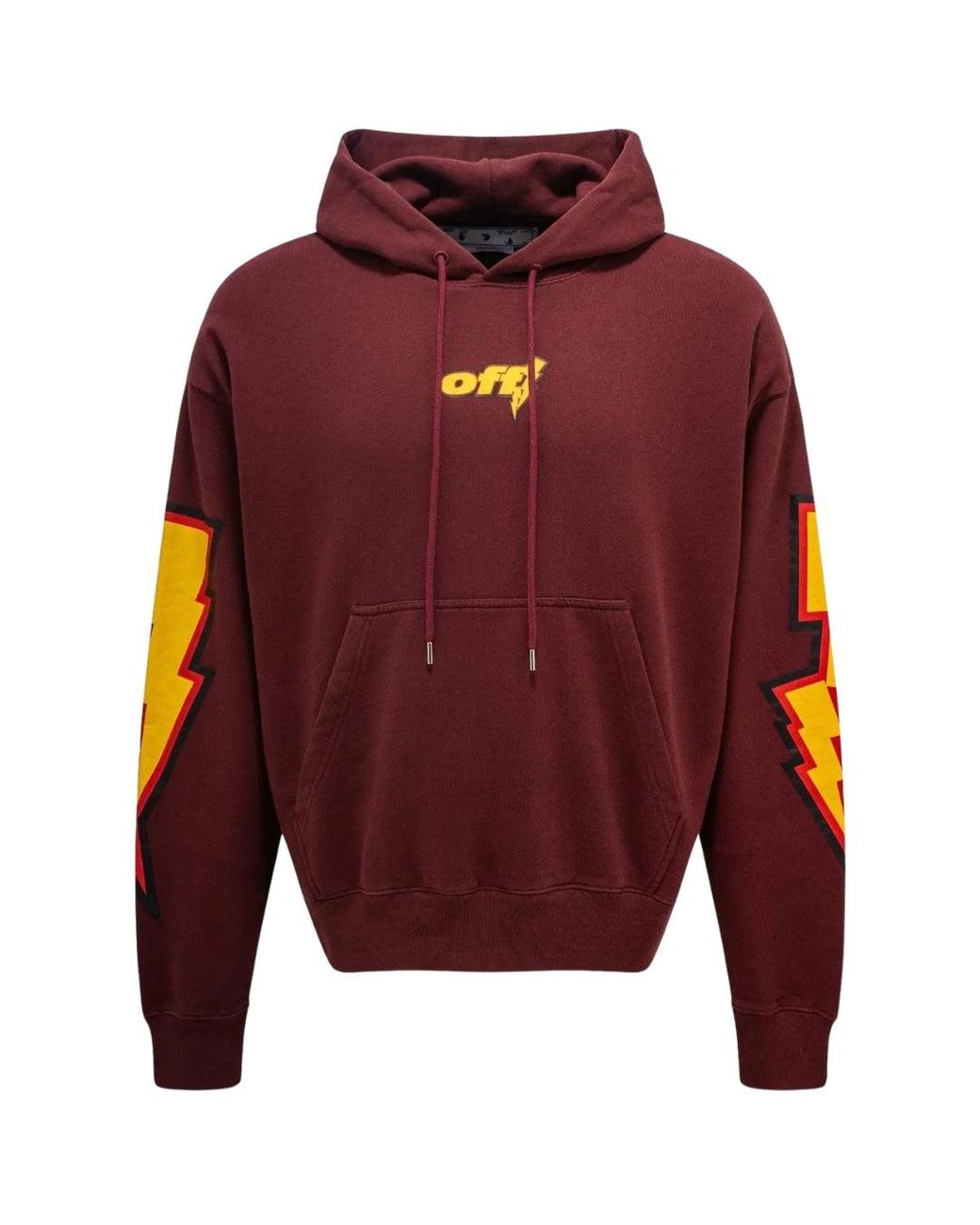 Off-White c/o Virgil Abloh Red Thunder Stable Skate Fit Hoodie for men