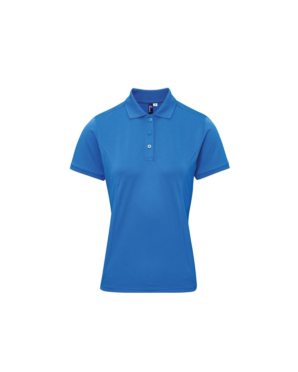 PREMIER Blue Ladies Coolchecker Plus Piqu Polo With Coolplus