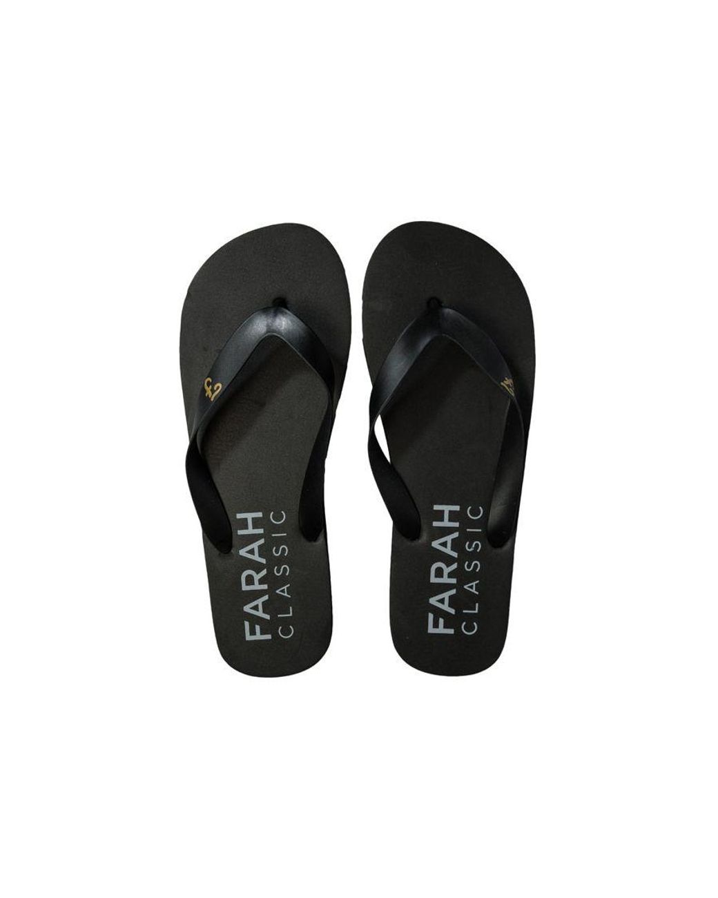 Farah Shore Flip Flop Beach Shoe in Black for Men | Lyst UK