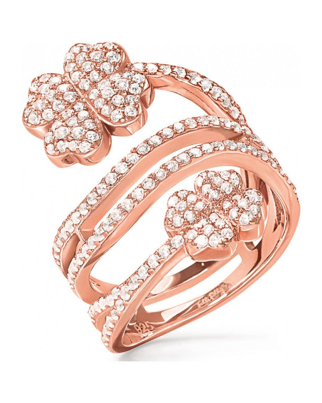 Folli Follie Pink 3R17S048Rc-52 Ladies Ring
