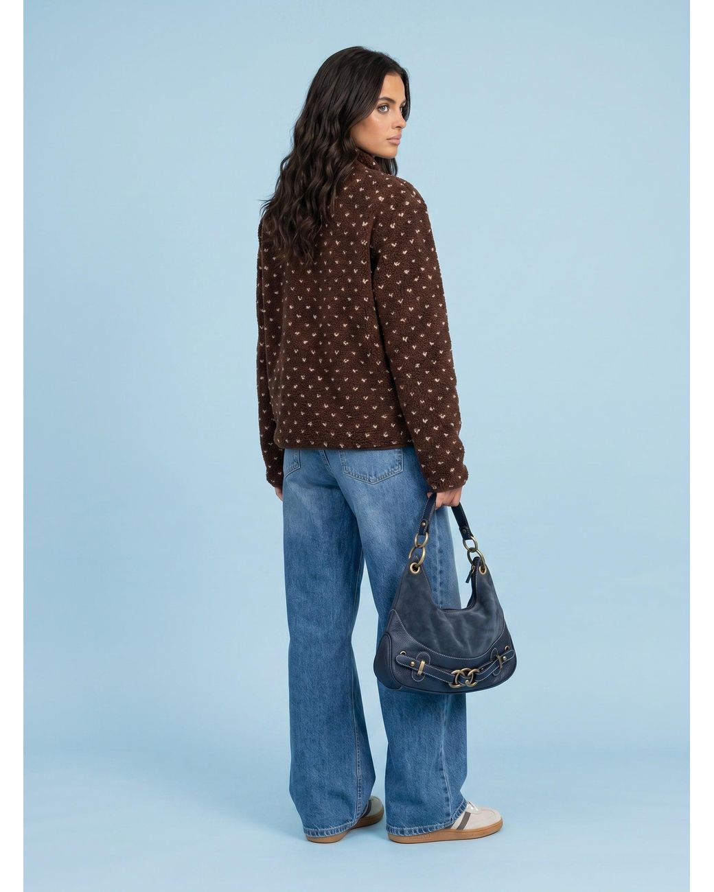 Urban Bliss Blue Spot Quarter Fleece Jacket