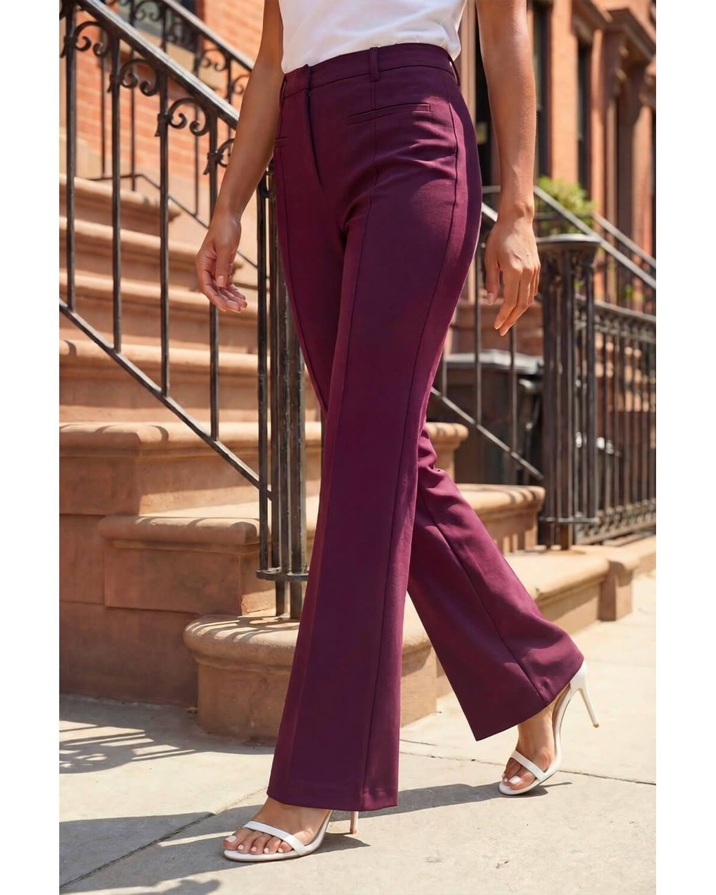 Roman Red Jet Pocket Bootleg Trousers