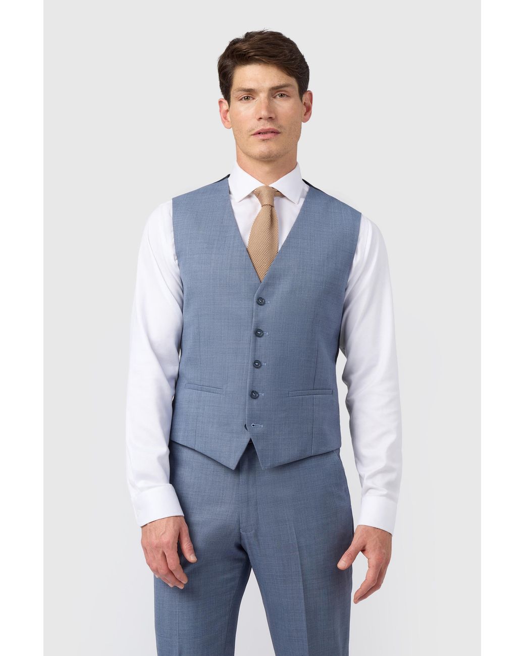Racing Green Blue Airforce Suit Waistcoat for men