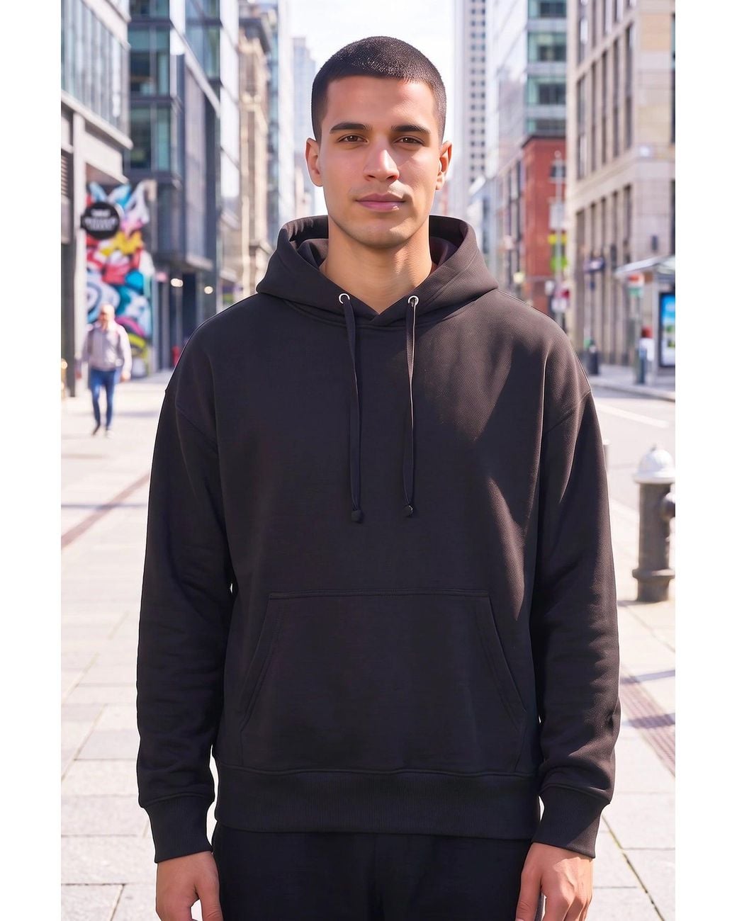 Secret Label Blue Cotton Hoodie