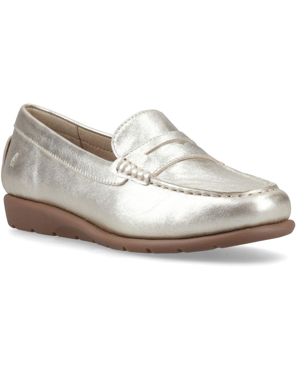 Hush Puppies White Shelby Leather Loafers