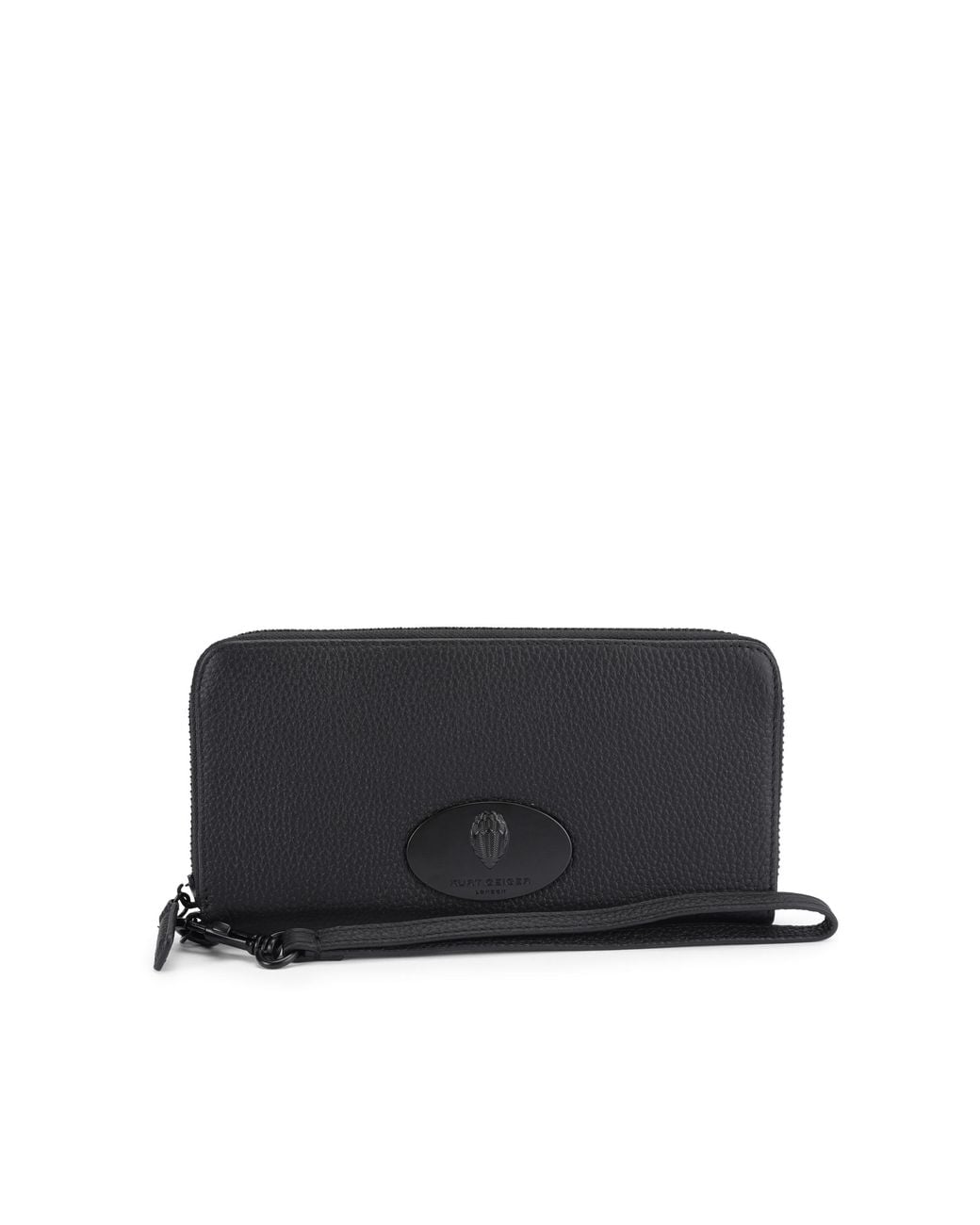 Kurt Geiger Black Leather Balham Zip Around Wallet