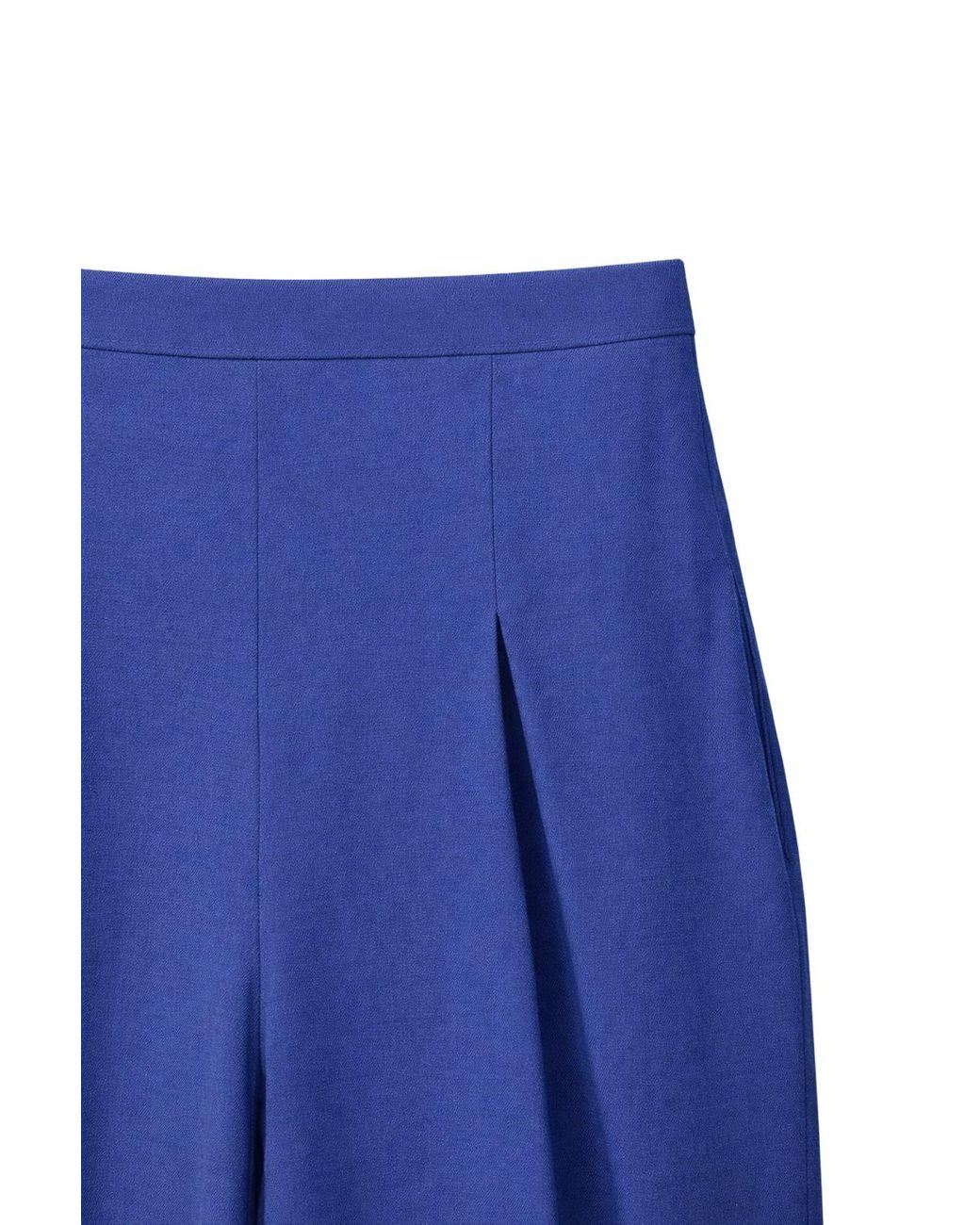MixRay Blue High-Waist Wide-Leg Crepe Trousers